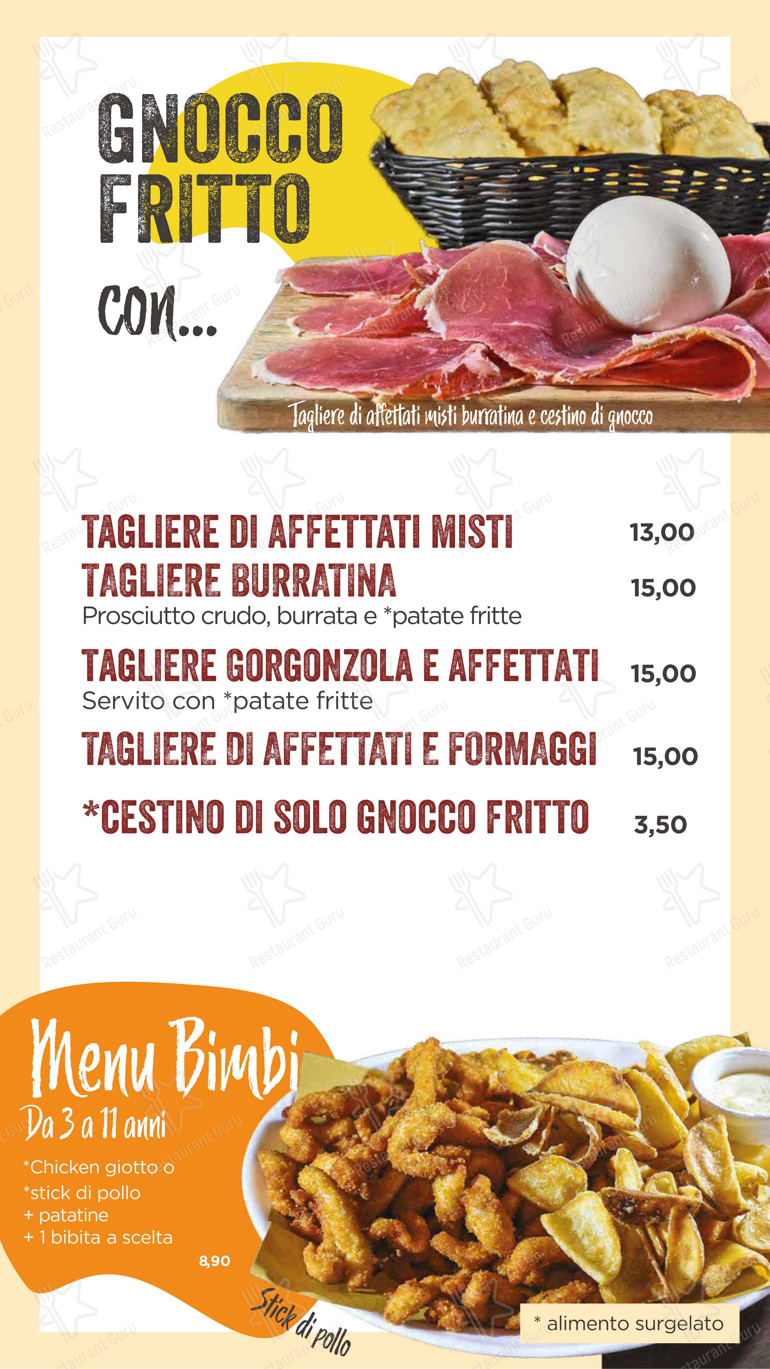 Menu per Tramvai in Modena