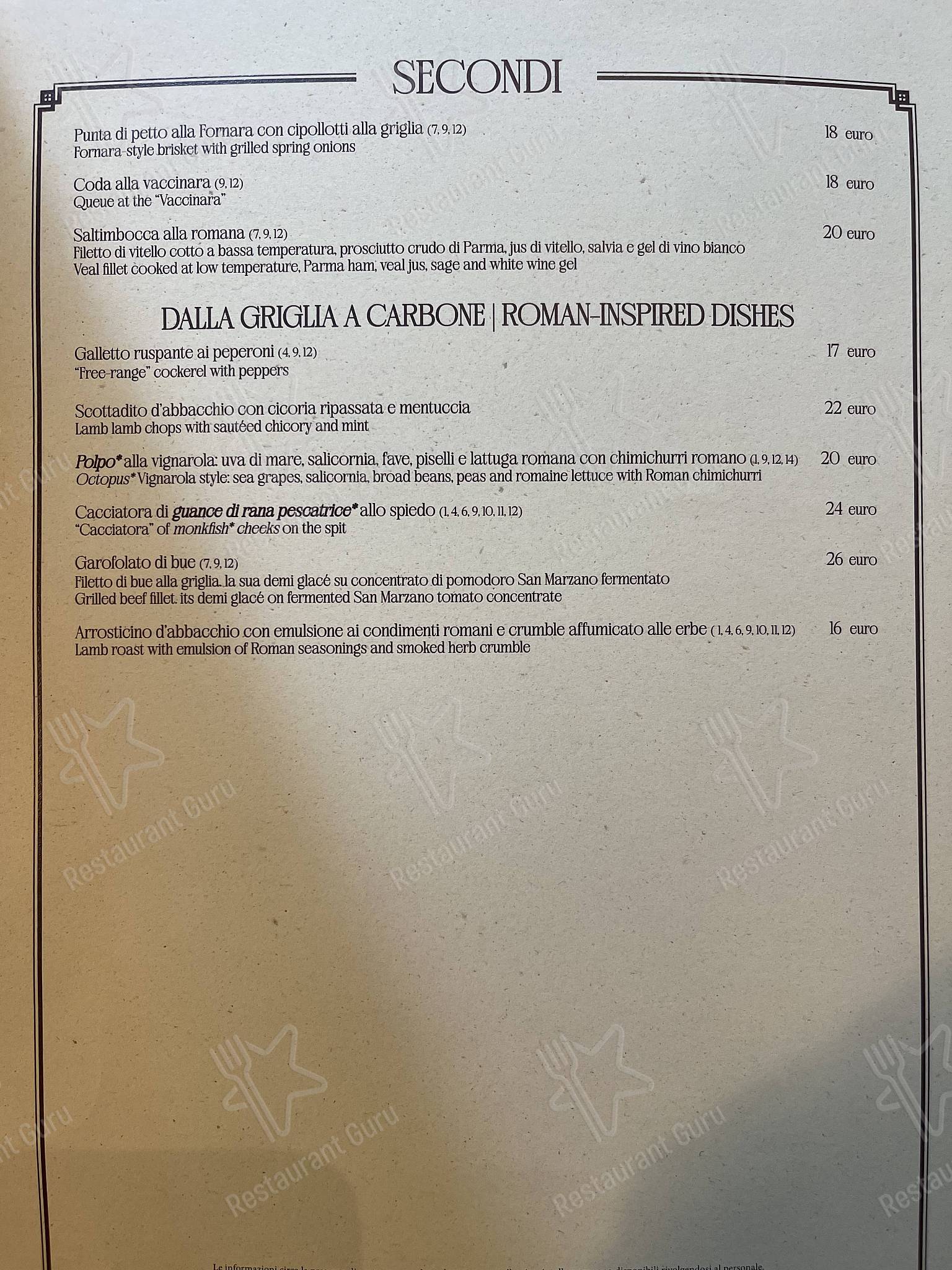Guarda il menu di Ristorante Trastevere