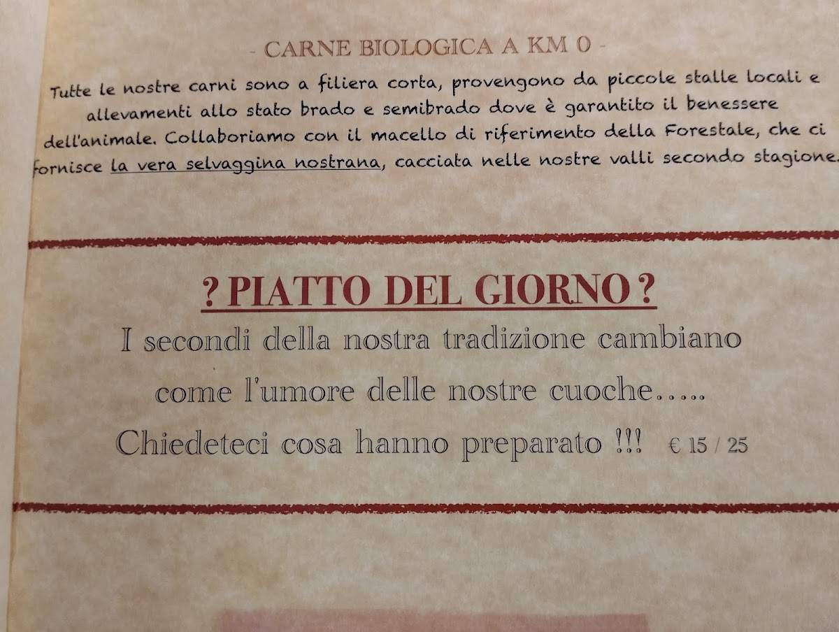 Menu di Trattoria Brea 
