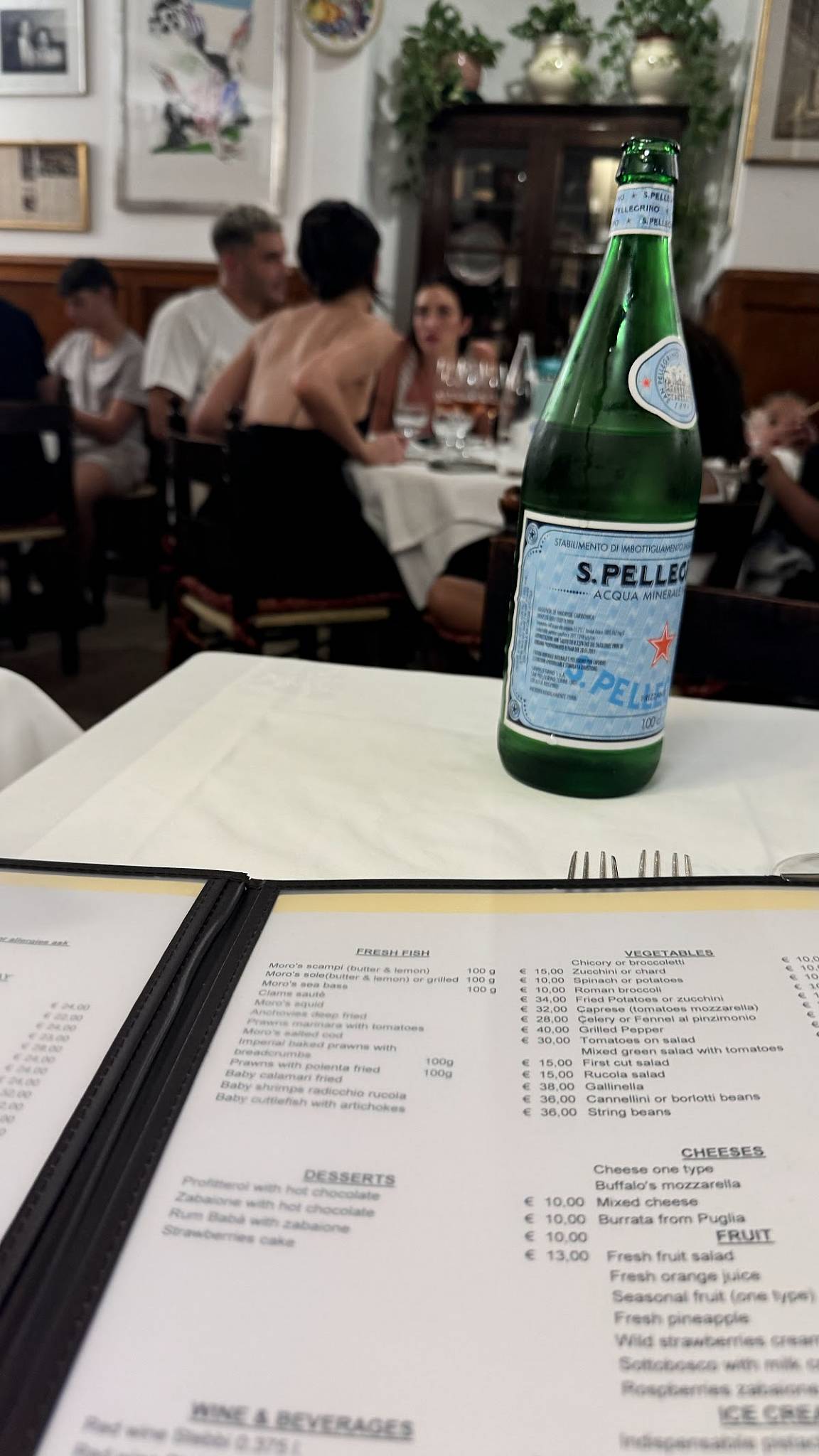 Menu di Trattoria Al Moro | Ristorante Fontana di Trevi Roma 