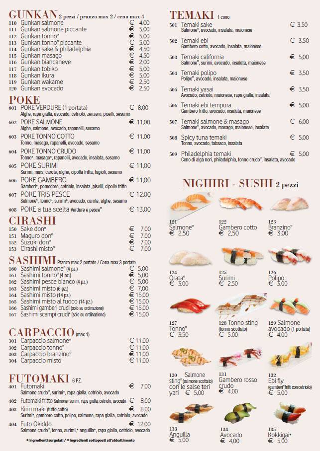 Menu di Kirin 