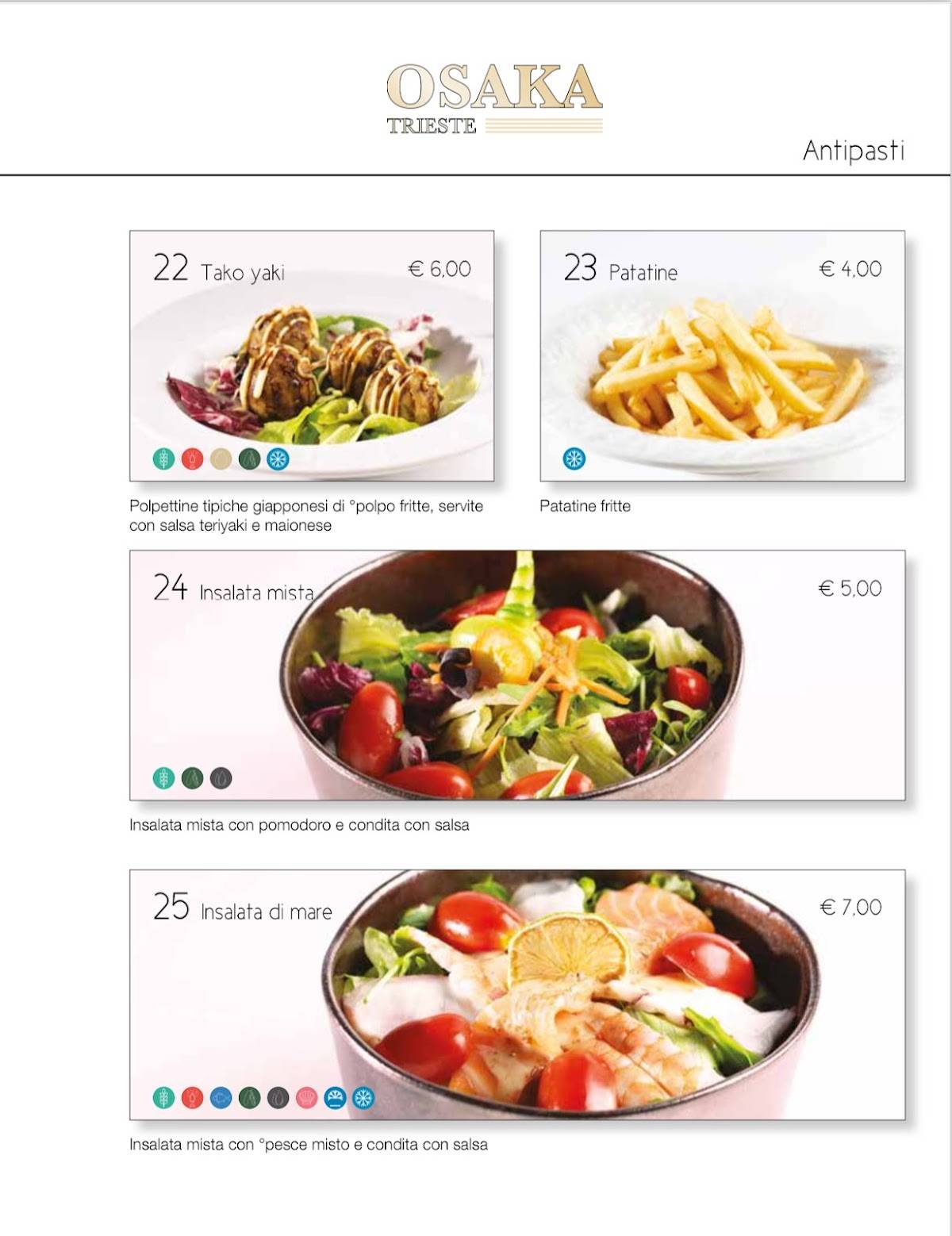 Menu di OSAKA 