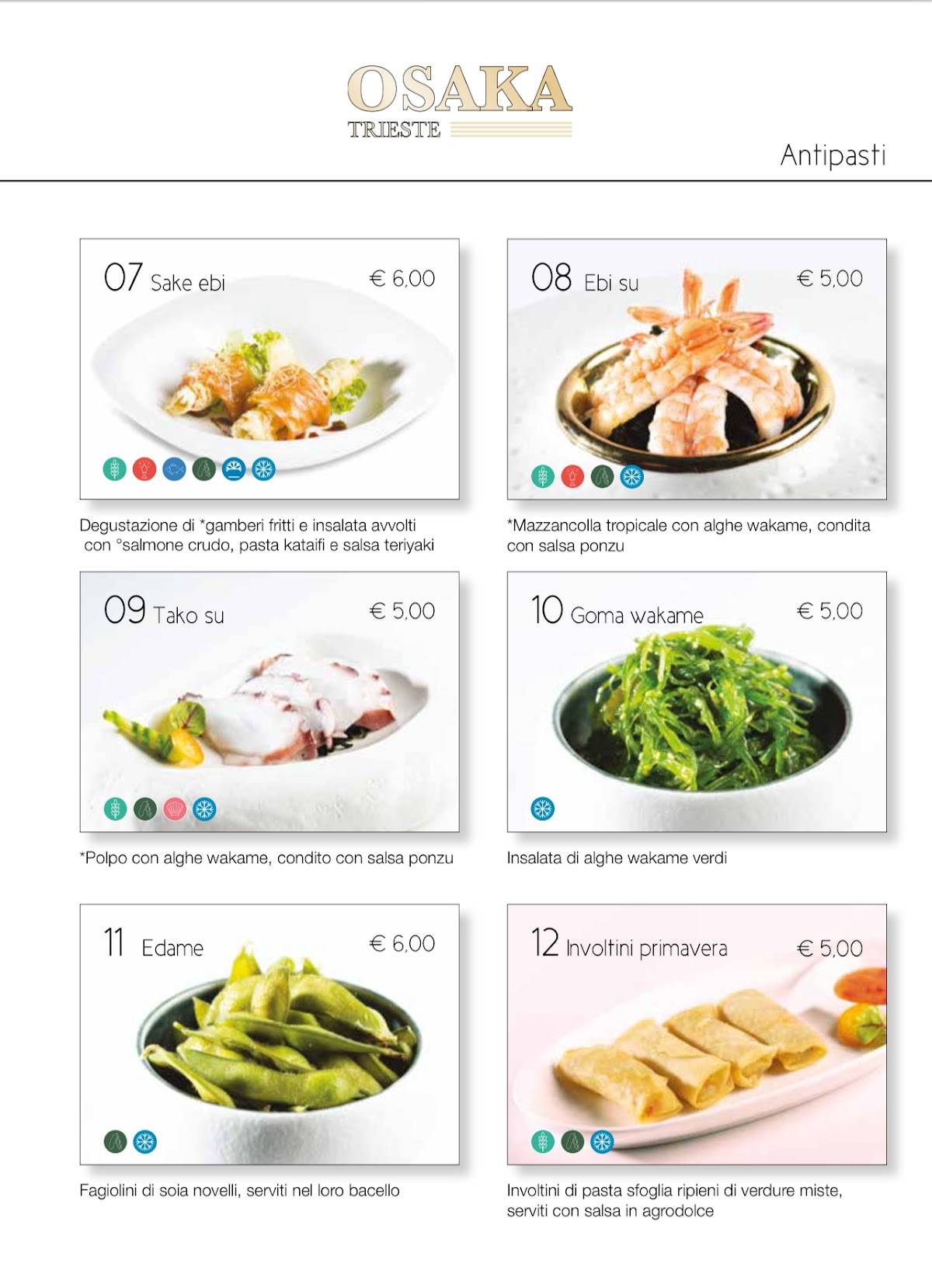 Menu di OSAKA 