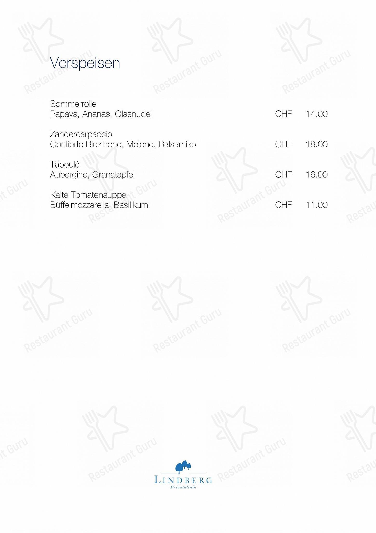 Trois Tilleuls in Winterthur - Menu