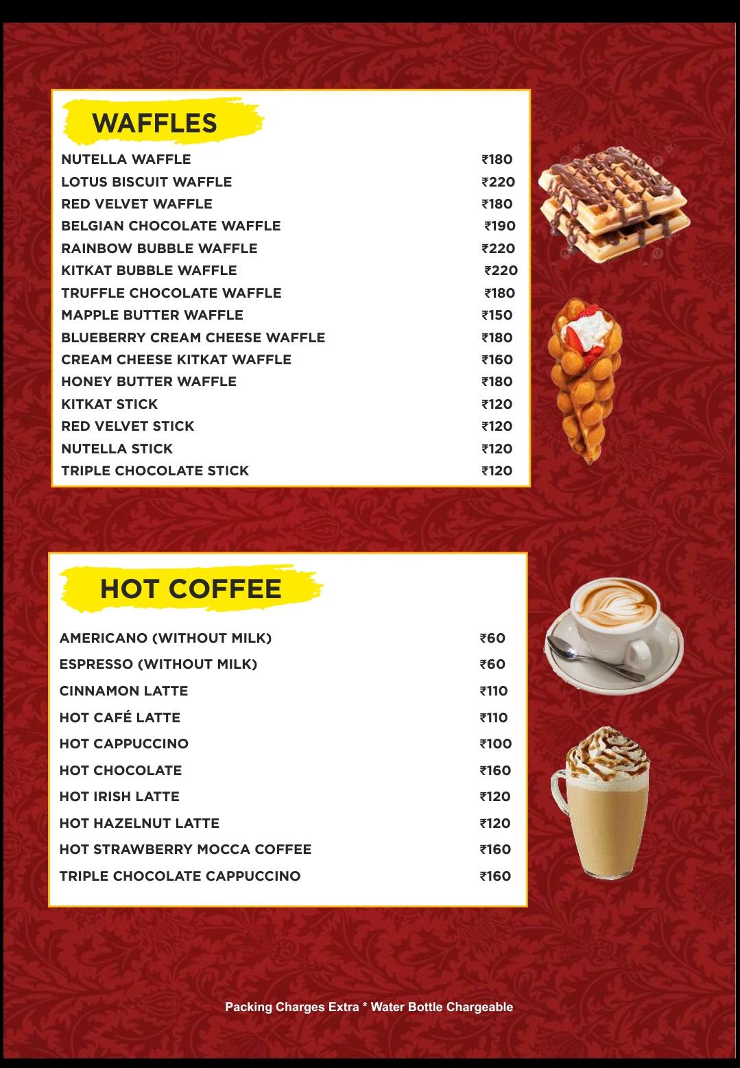 Tropical Cafe & Creamery menu