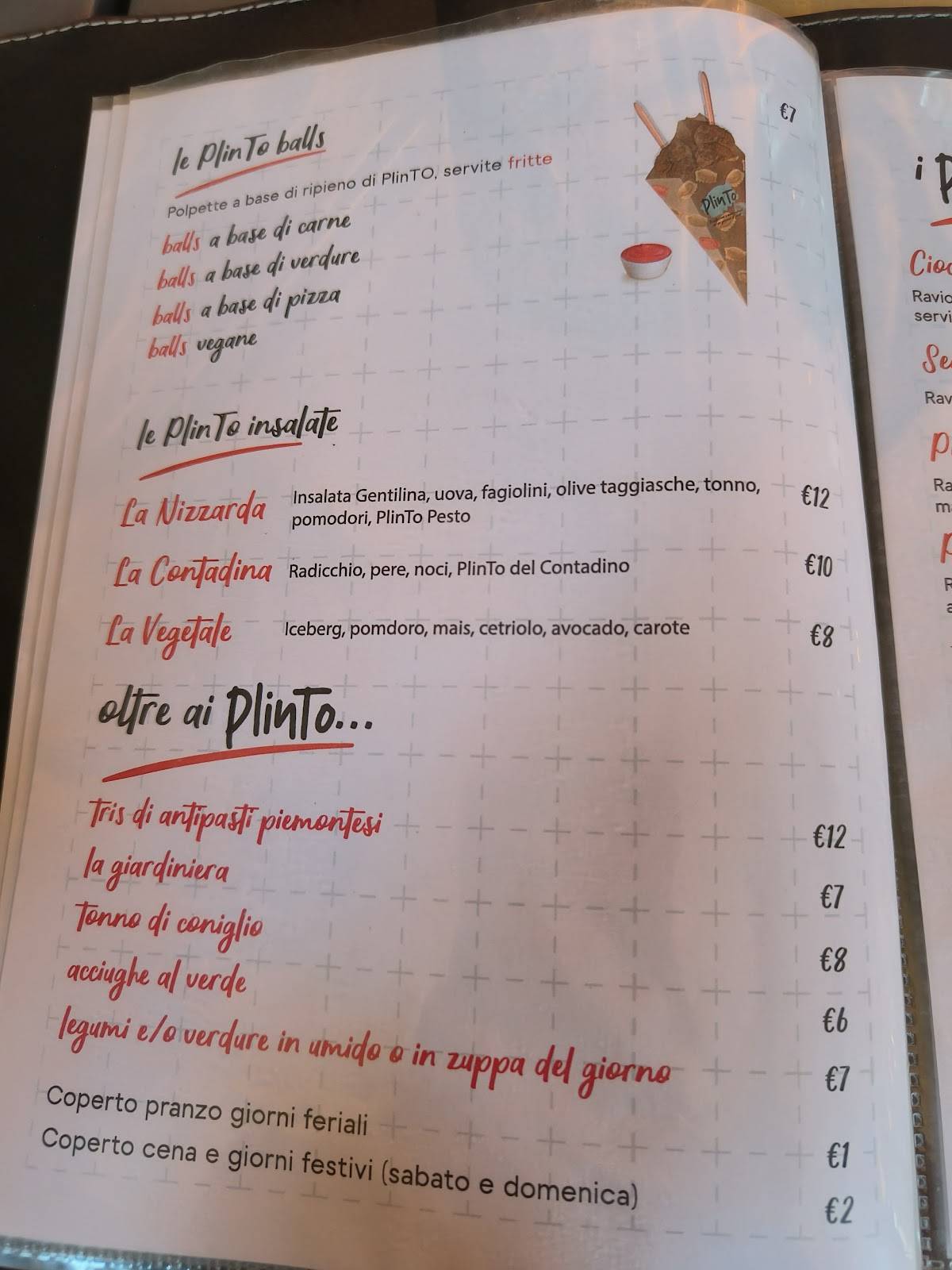 Menu di PlinTO - Via Cernaia 