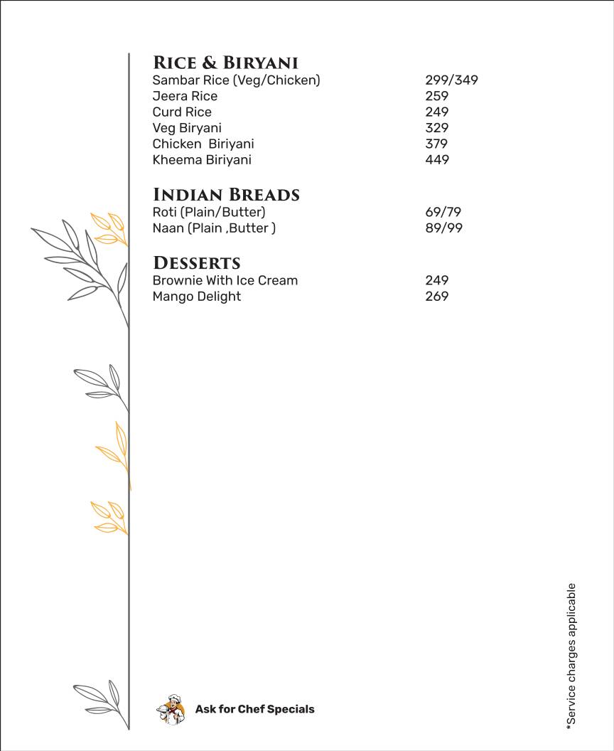 URBAN RESTOBAR menu