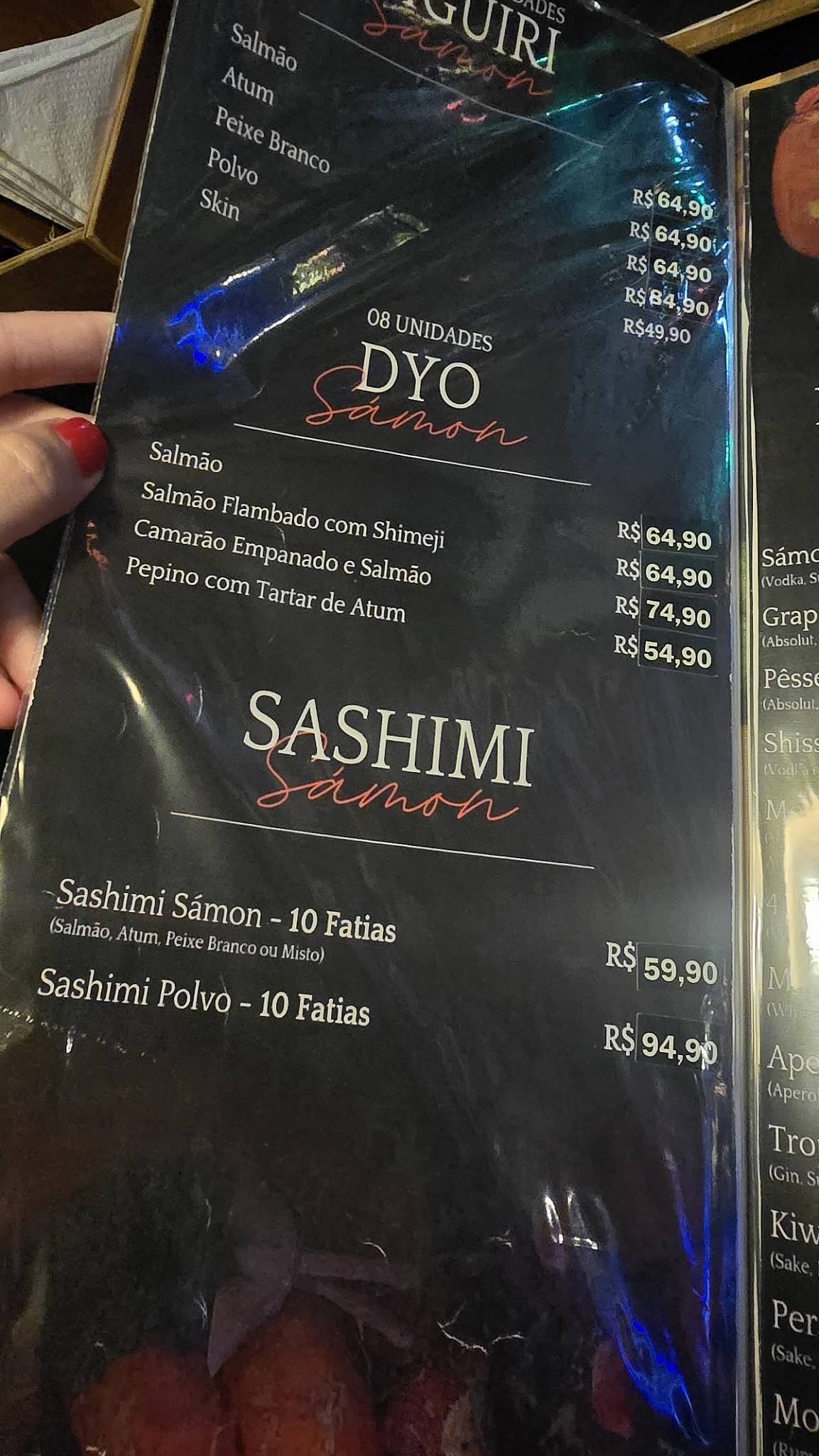 Samon Restaurante & Sushibar cardápio