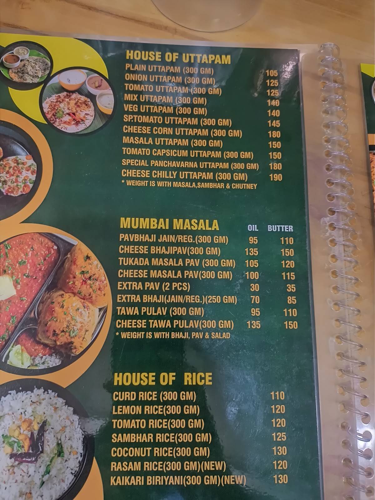 Menu at Urban Dosa House, Gandhinagar