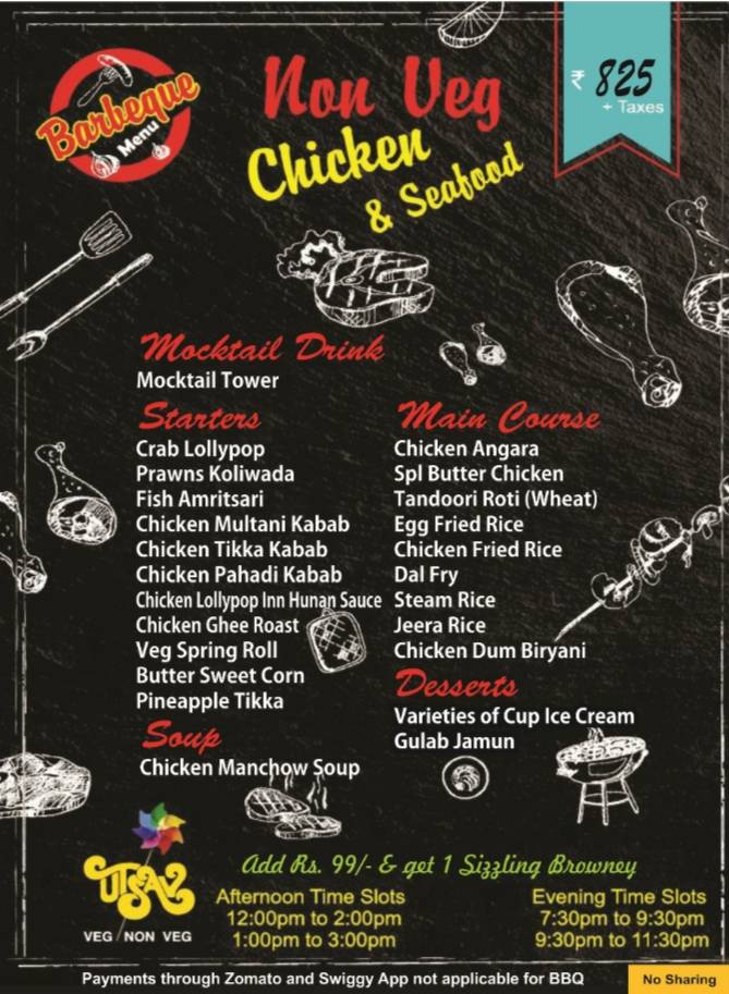 Utsav - The Barbeque Restaurant menu