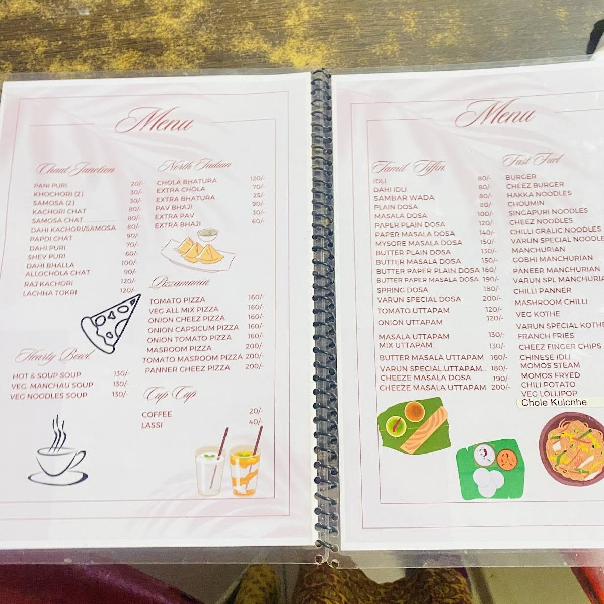 VARUN RESTAURANT menu