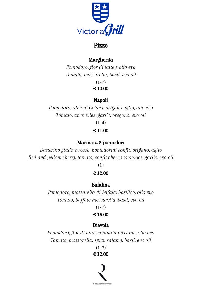 Menu di Victoria Grill 