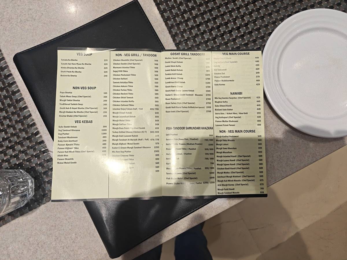 AL BURAAK menu
