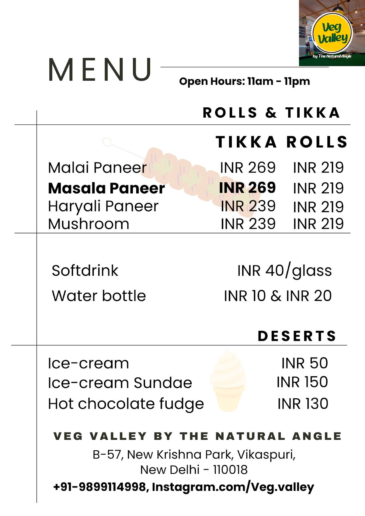 Veg Valley by The Natural Angle menu