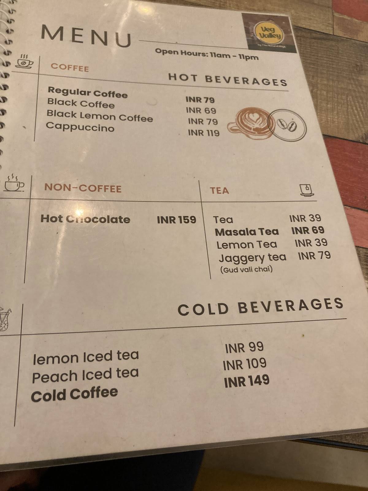 Veg Valley by The Natural Angle menu