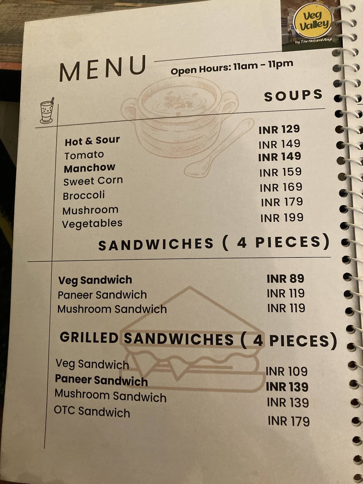 Veg Valley by The Natural Angle menu