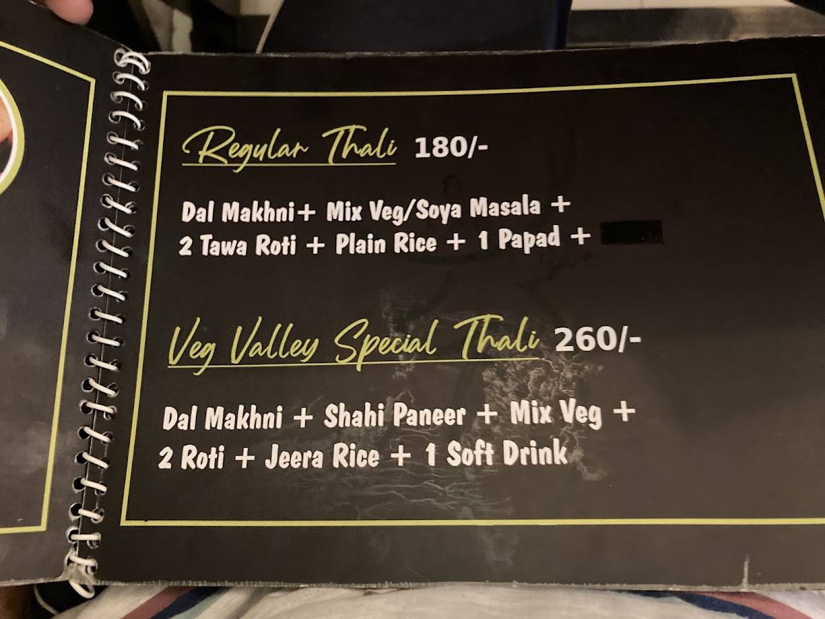 Veg Valley by The Natural Angle menu
