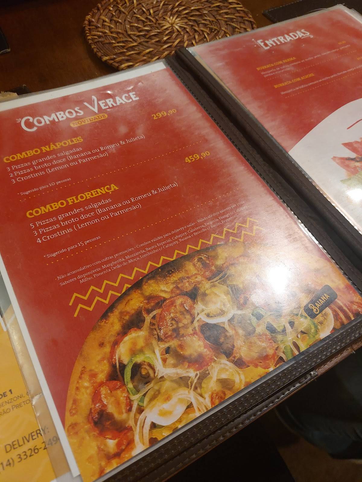 Verace Pizza Ourinhos cardápio