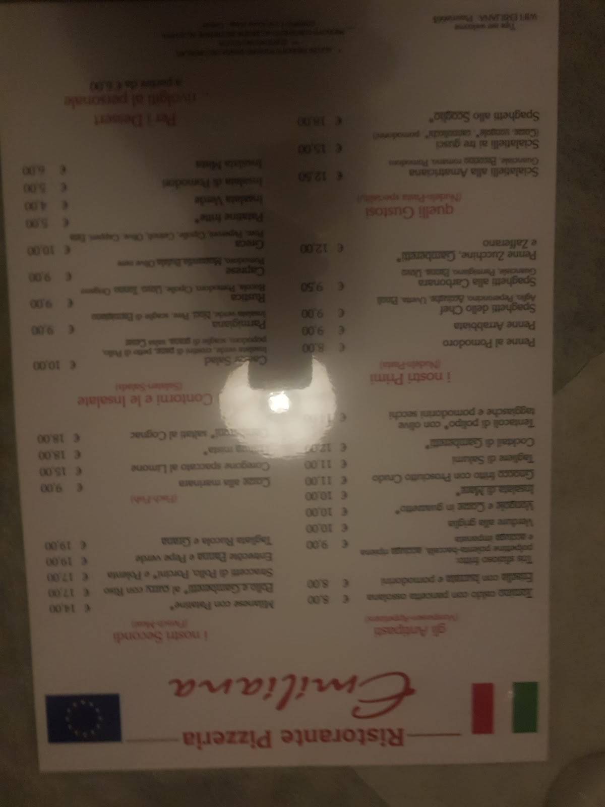Menu di Emiliana 