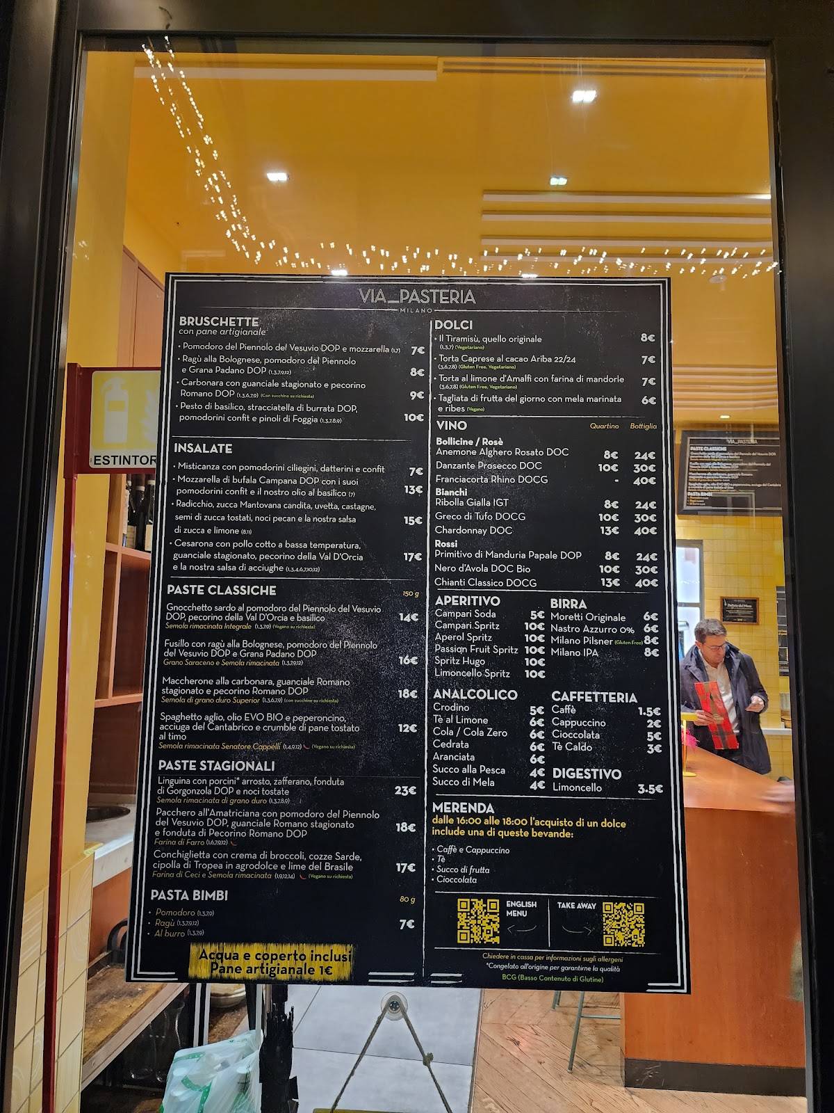 Menu di Via Pasteria 