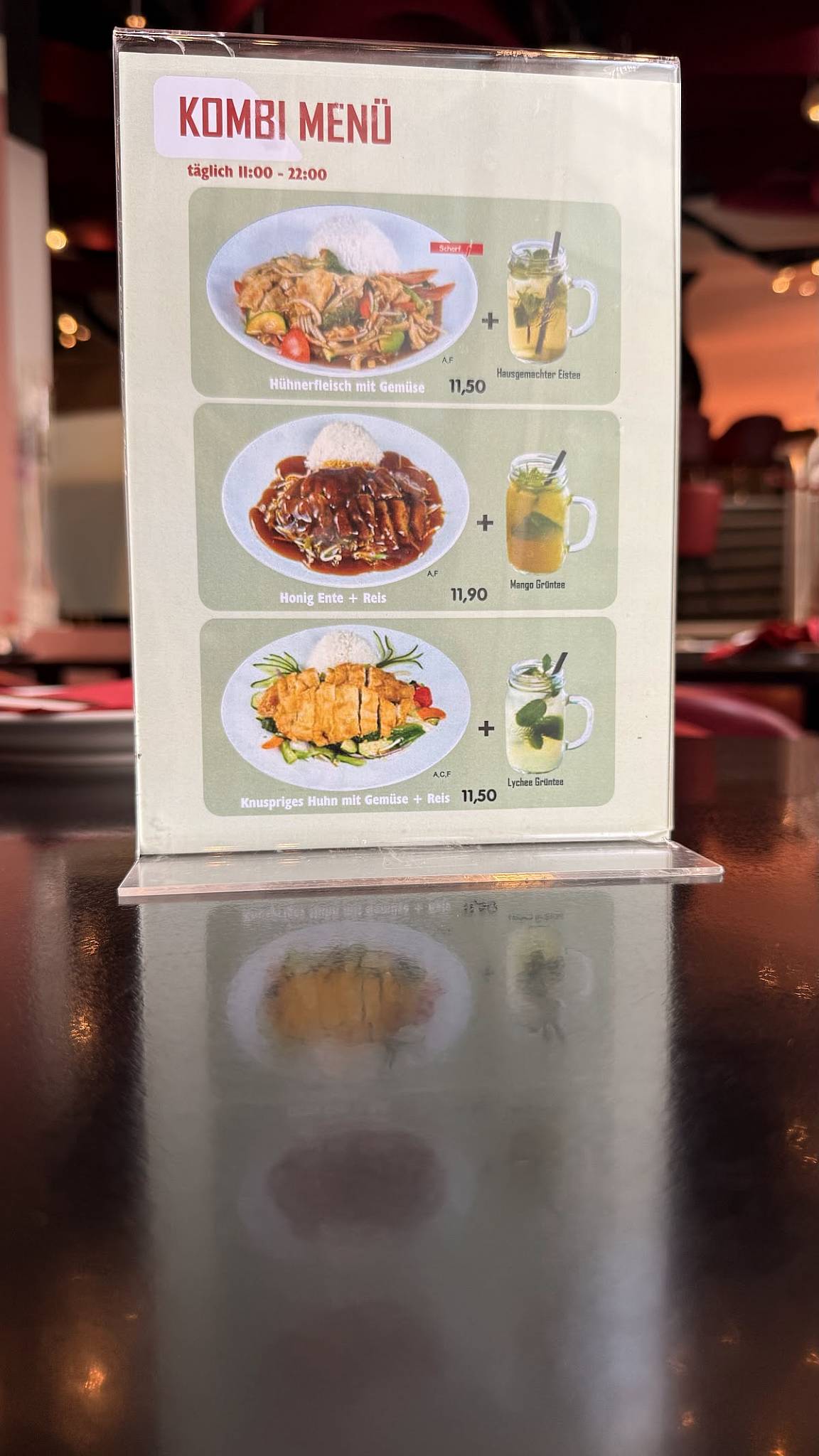 Menu de Sternzeichen