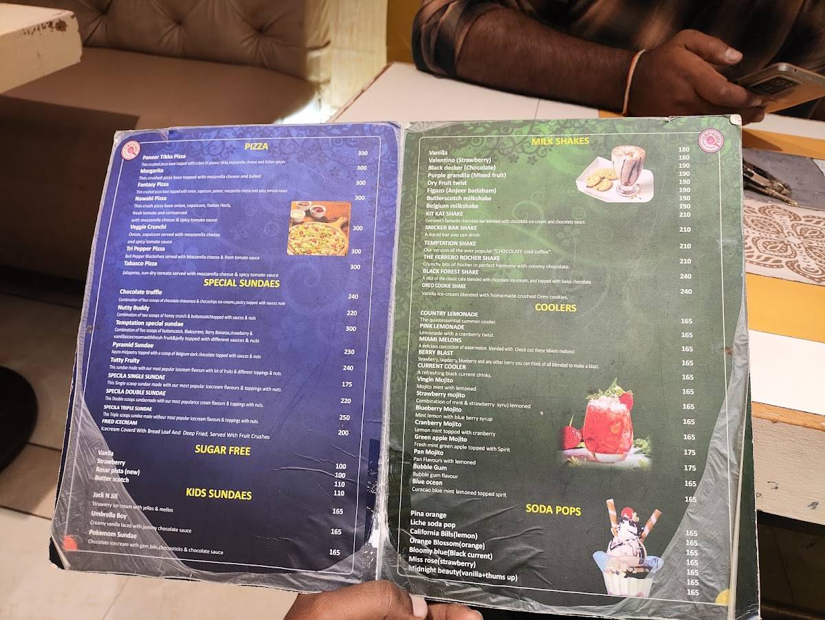 Temptations Vijayawada menu
