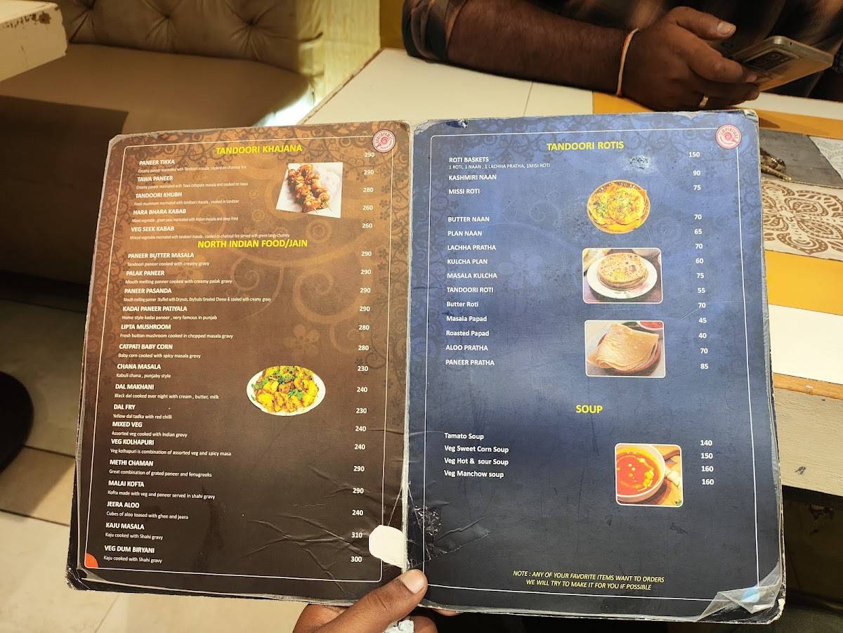Temptations Vijayawada menu
