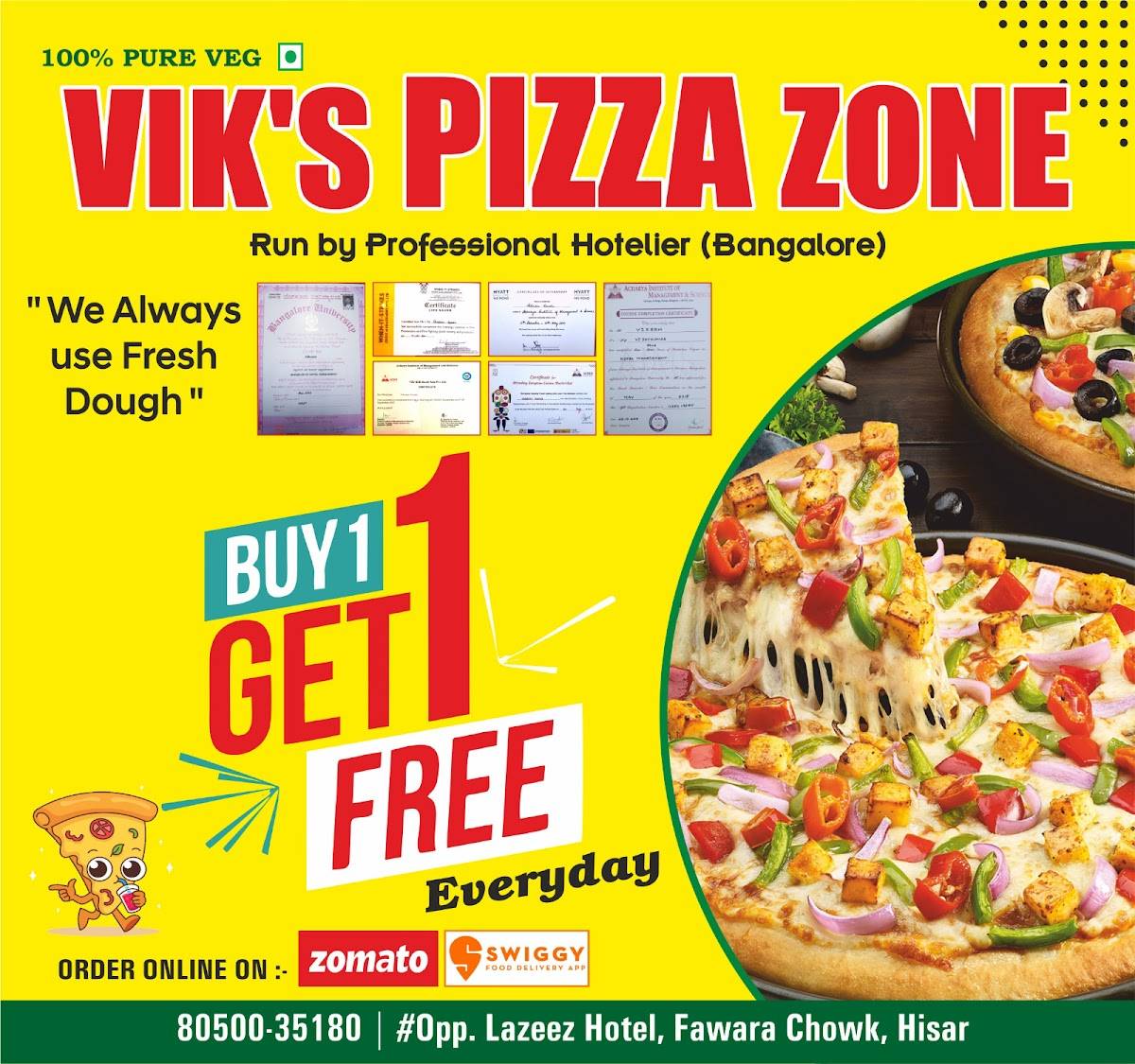 Viks Pizza Zone Hisar menu