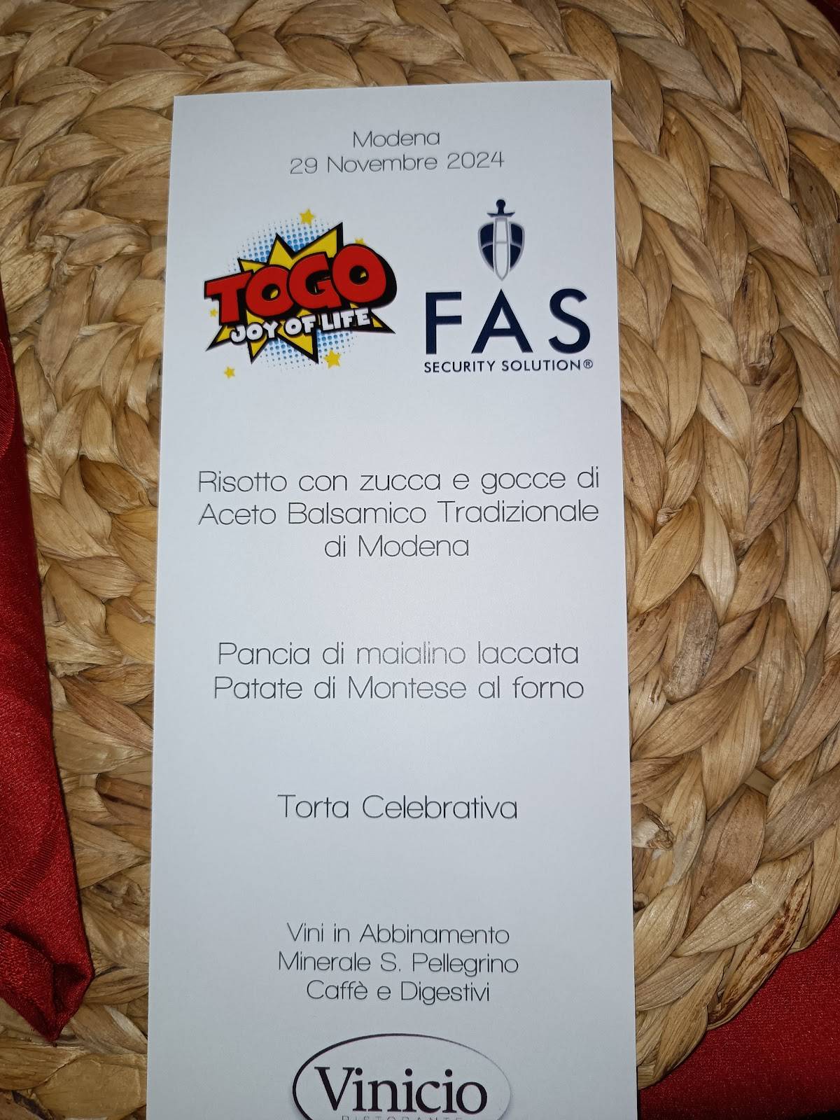 Menu di Vinicio 