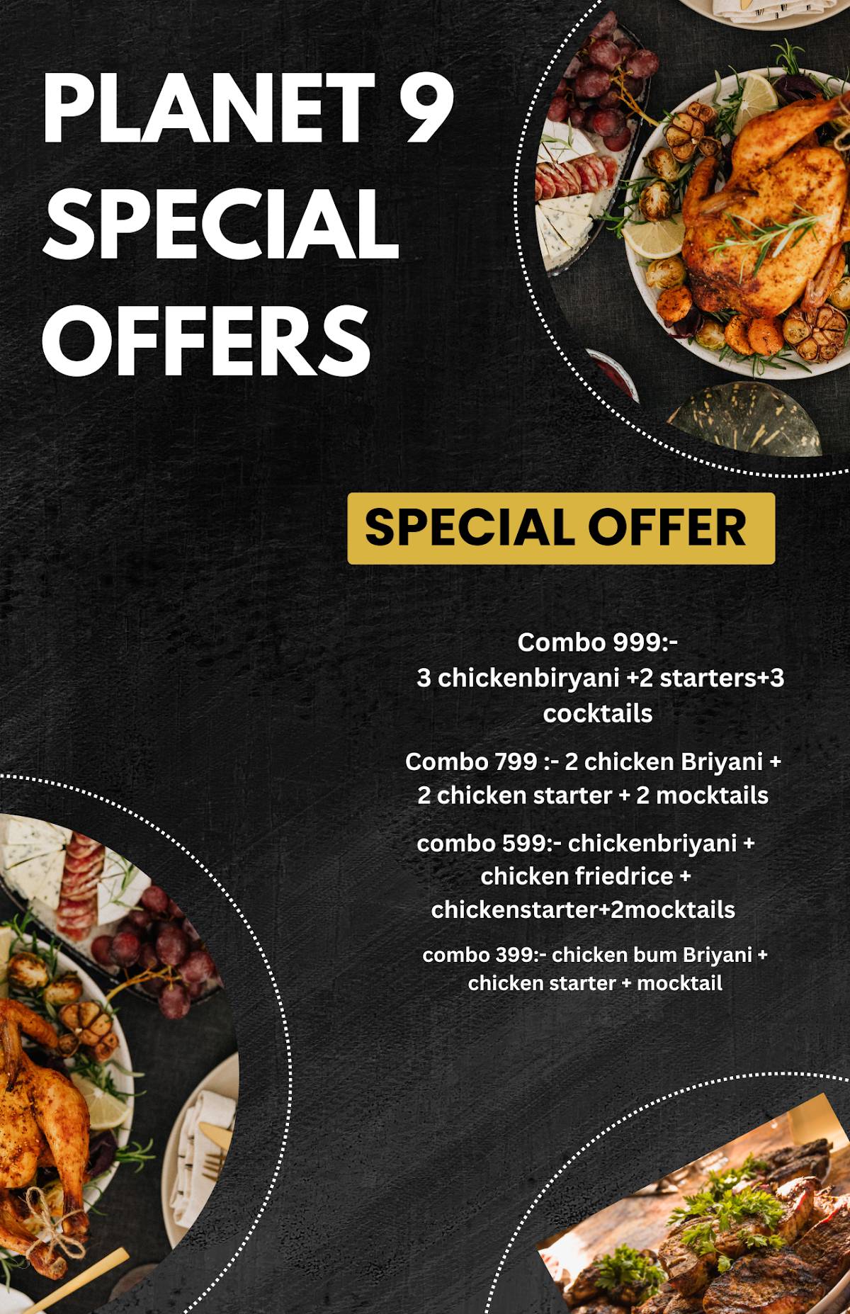 Planet 9 restaurant menu