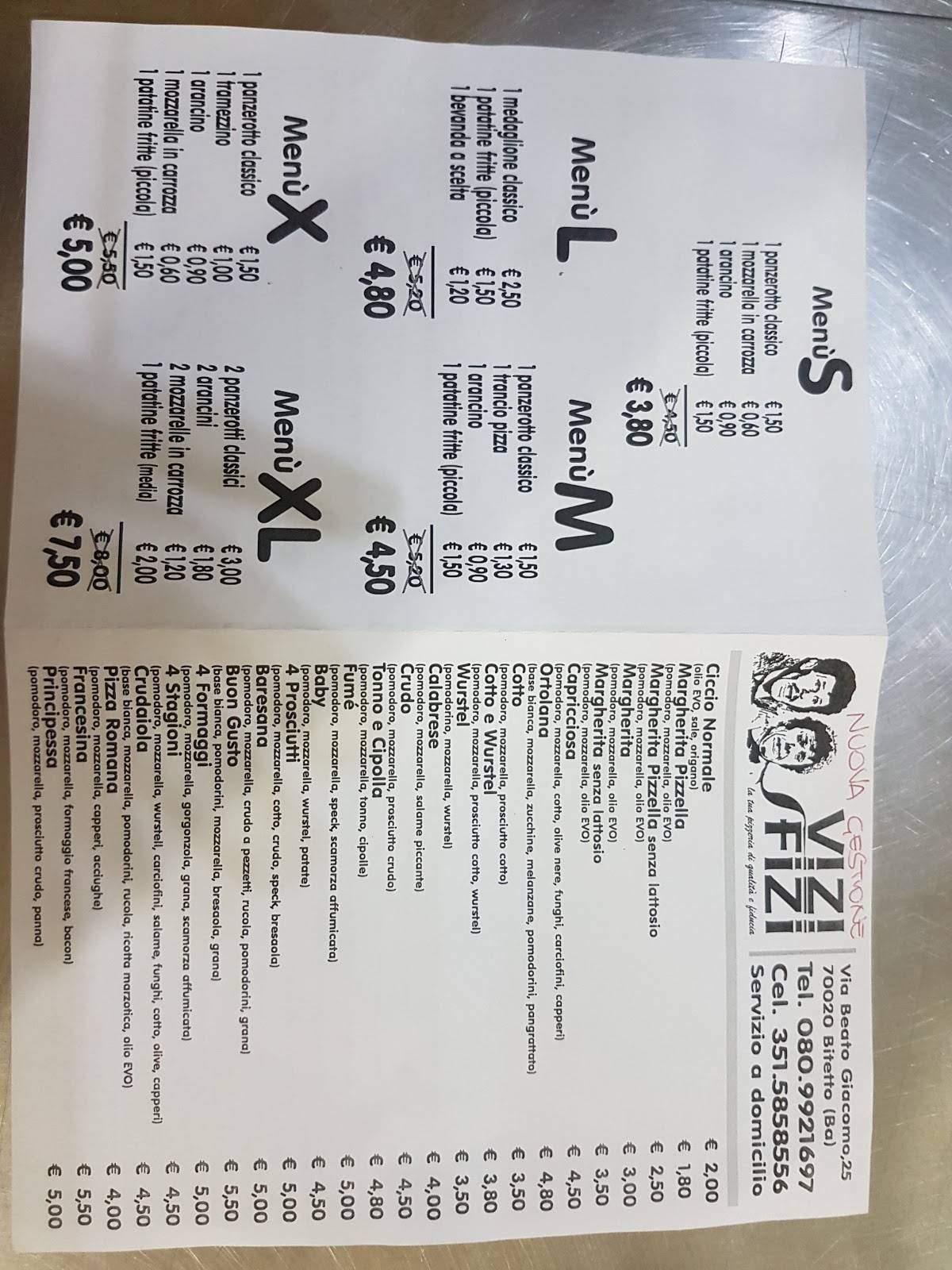 Menu di Vizi e Sfizi Di Donatelli Francesco 