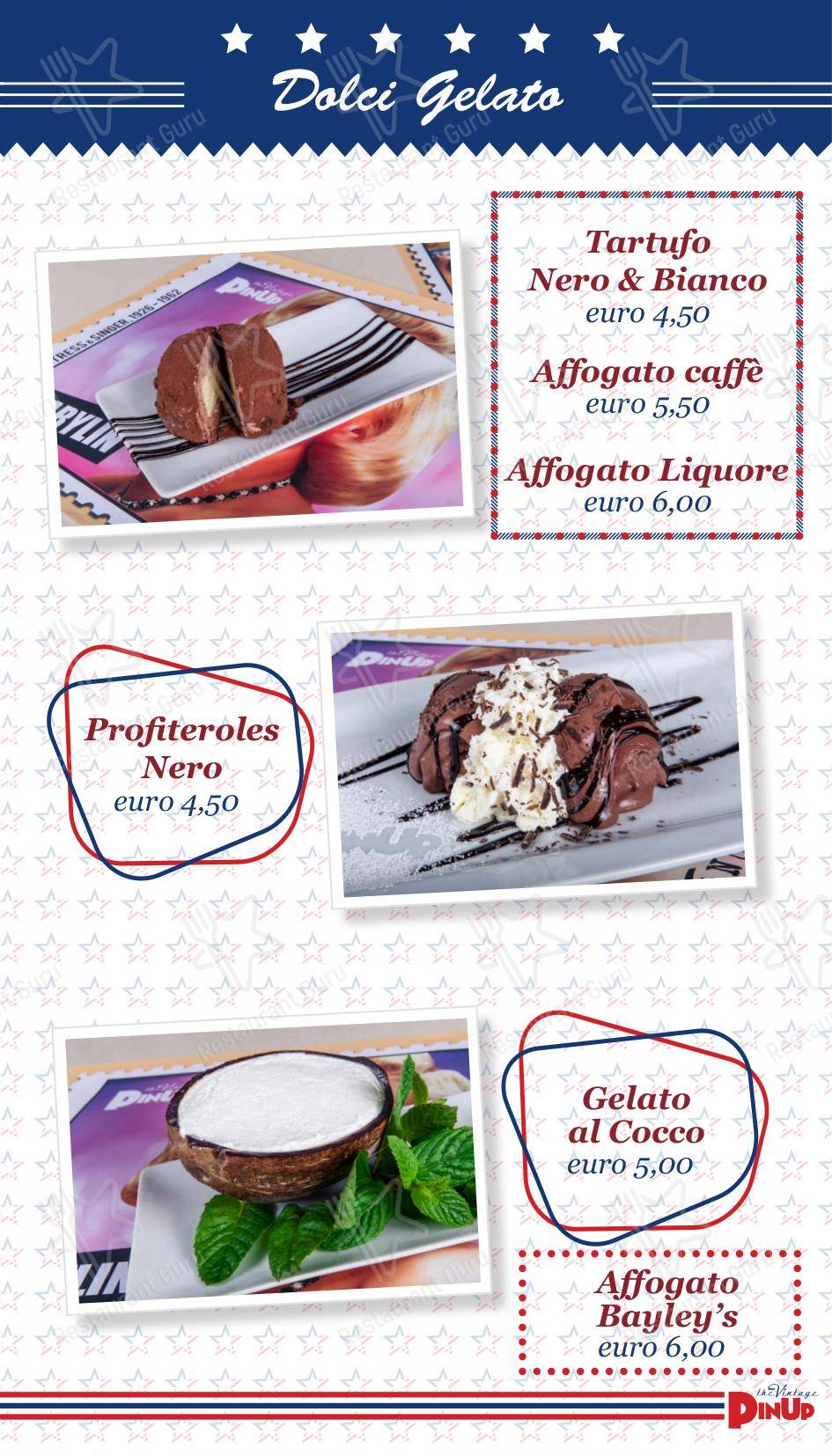 PinUp Pub in Volpago del Montello - 菜单