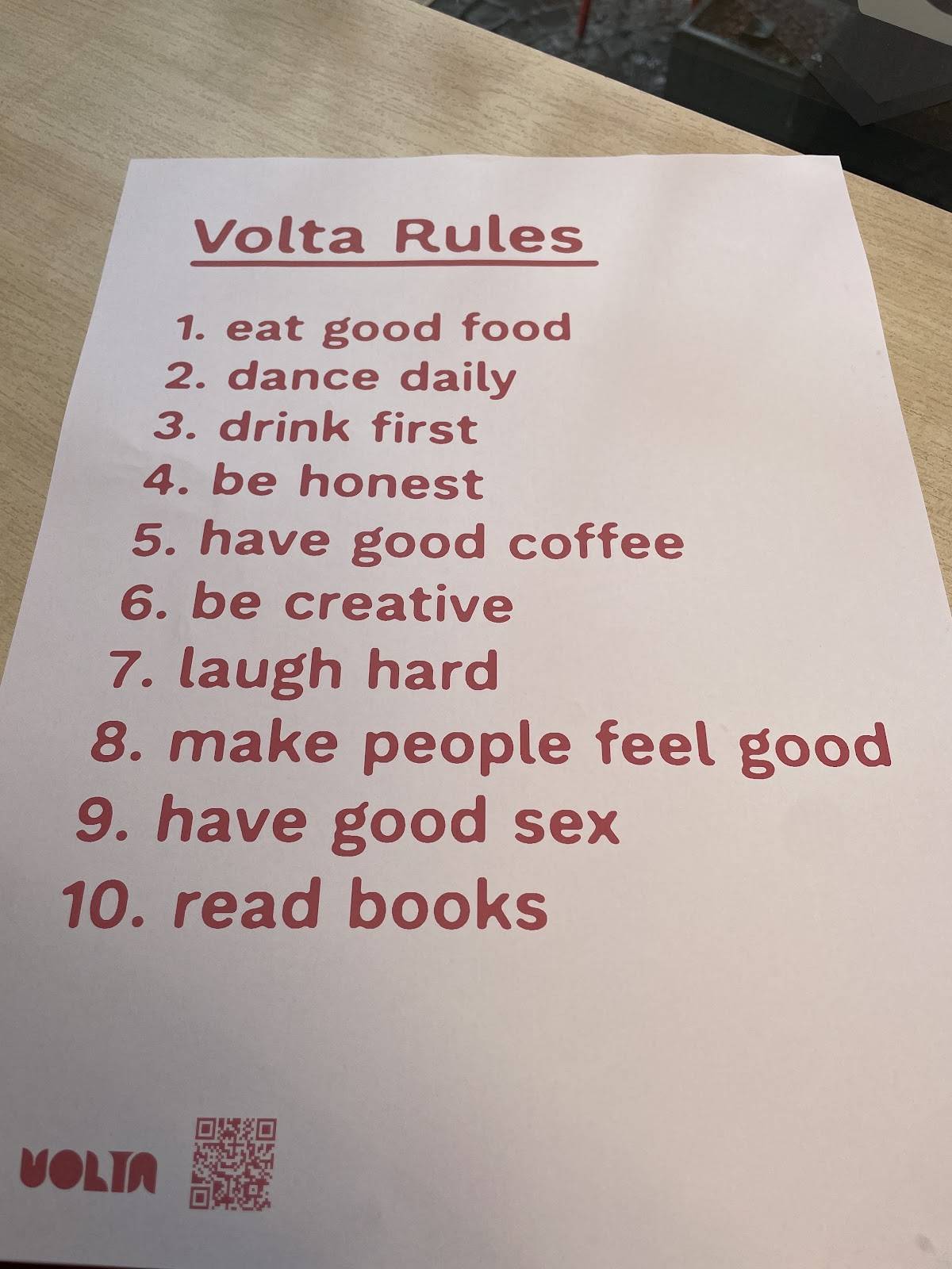 Menu di Volta 
