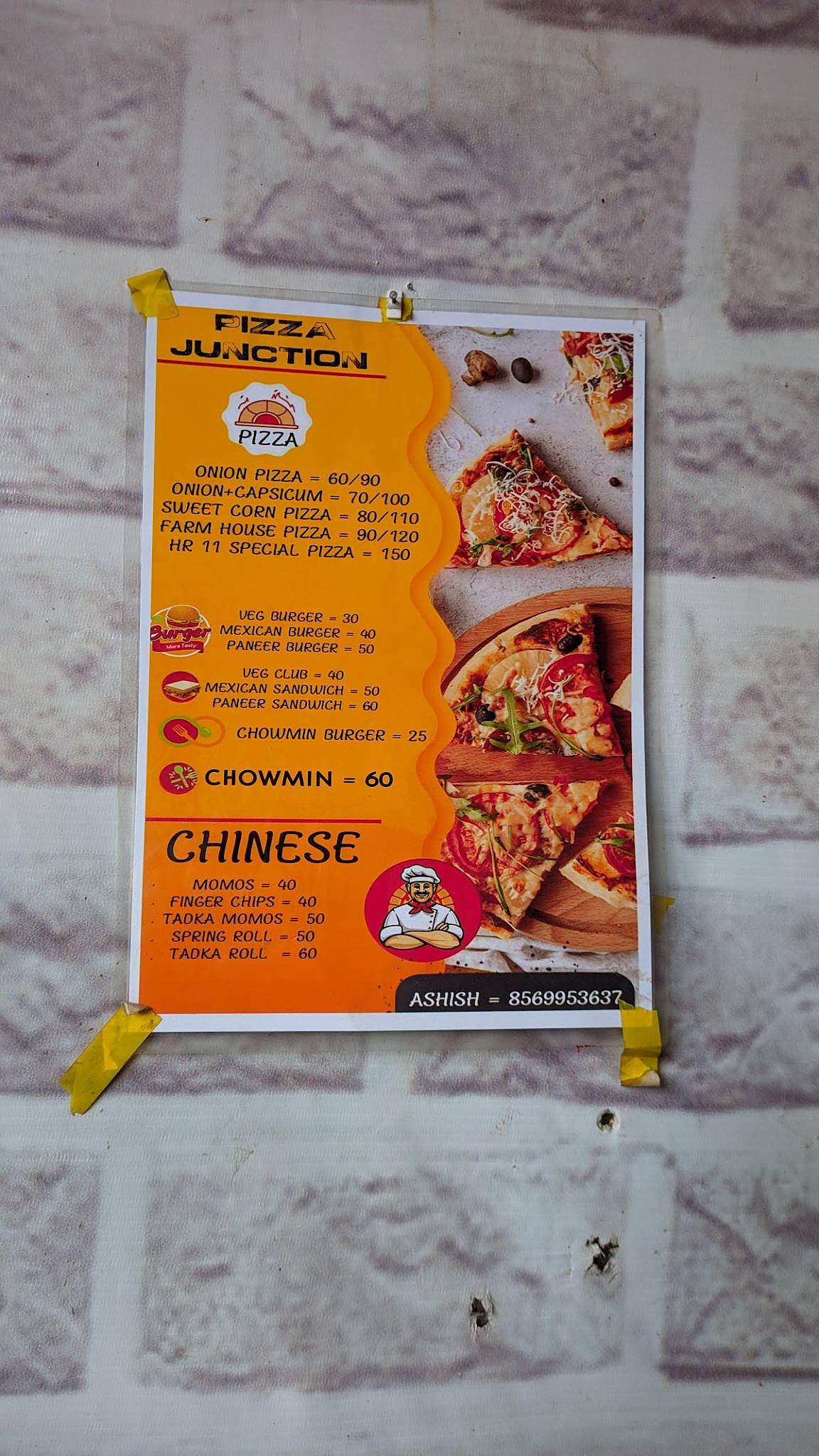 Menu at VpR Ji Fast Food Junction Rindhana, India