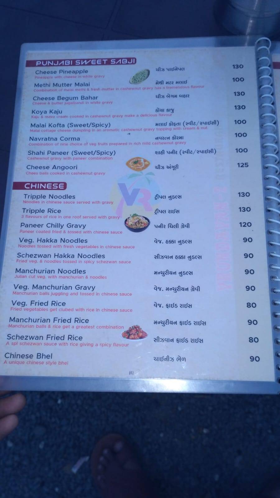 Vrundawan-2 Garden Restaurant menu