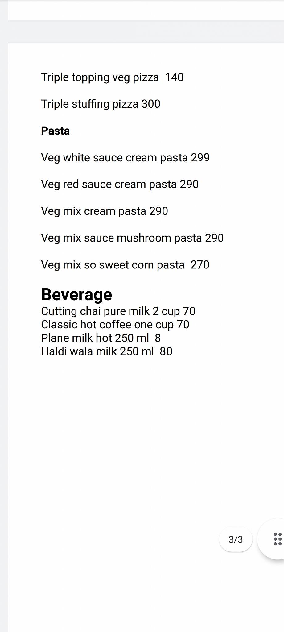 WE_ EATERS CAFE menu