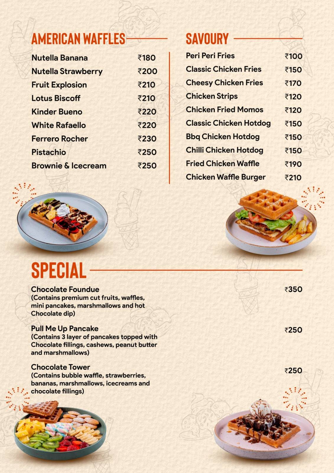 Waffee House menu
