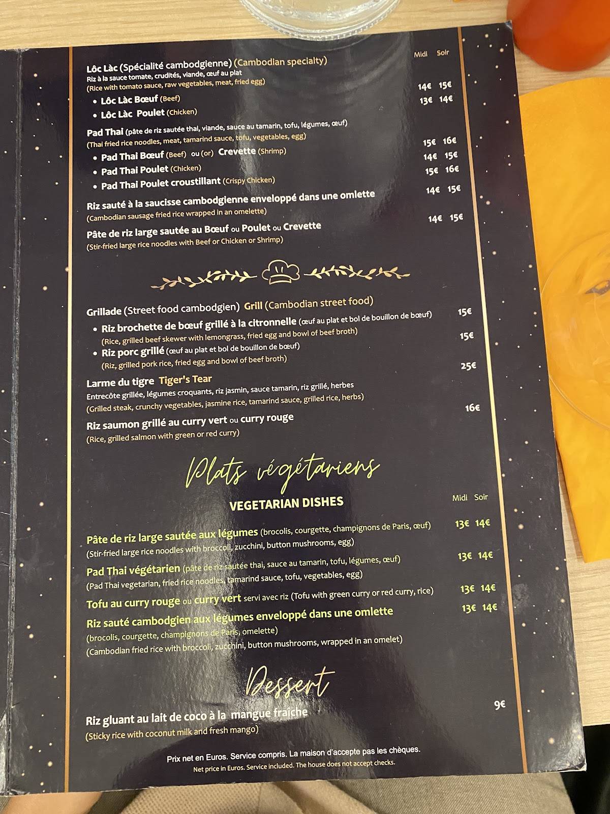 Menu de We Cantine Opéra