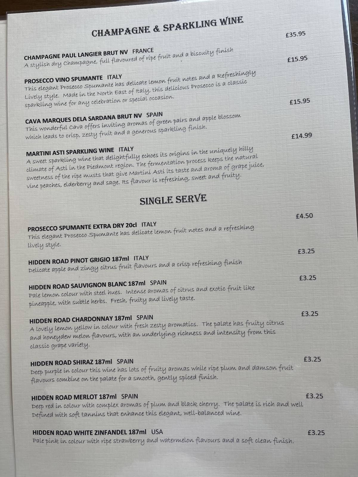 Menu at Why Not Inn pub & bar, Halesowen, Whynot St