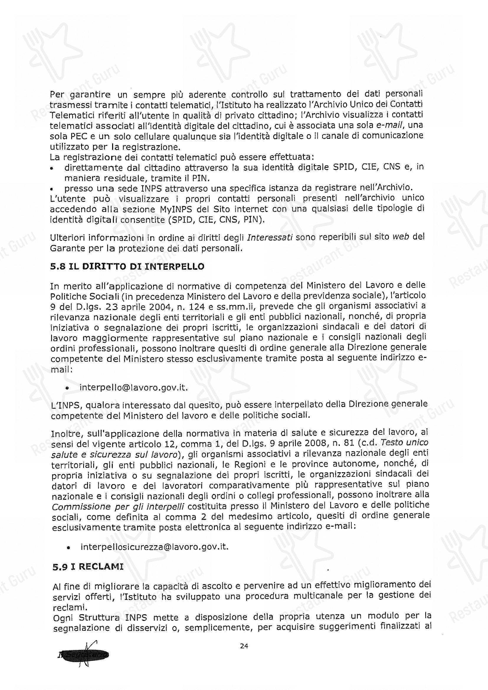 Woods - Centocelle in Roma - Menu bar