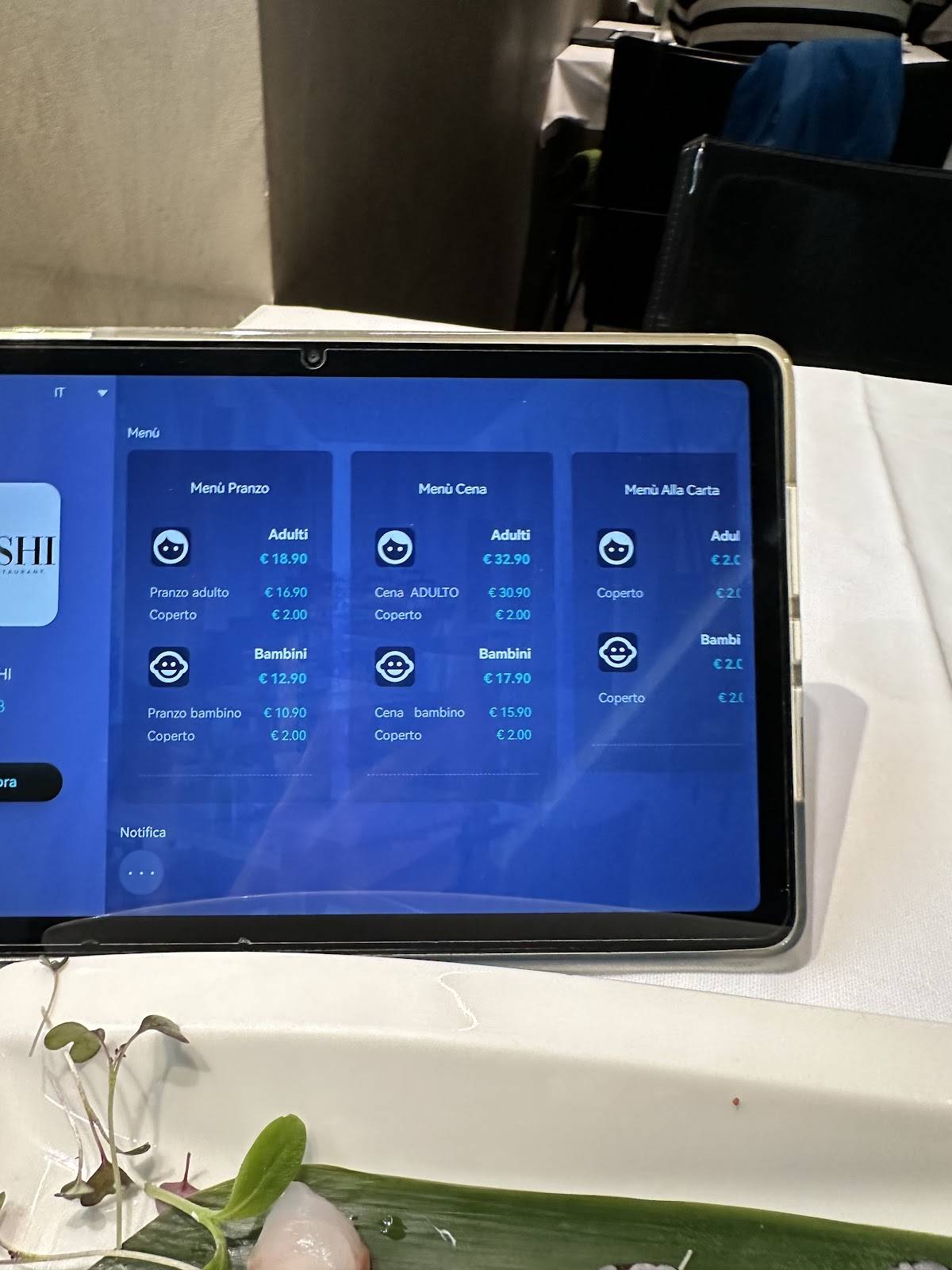 Menu di X Sushi 