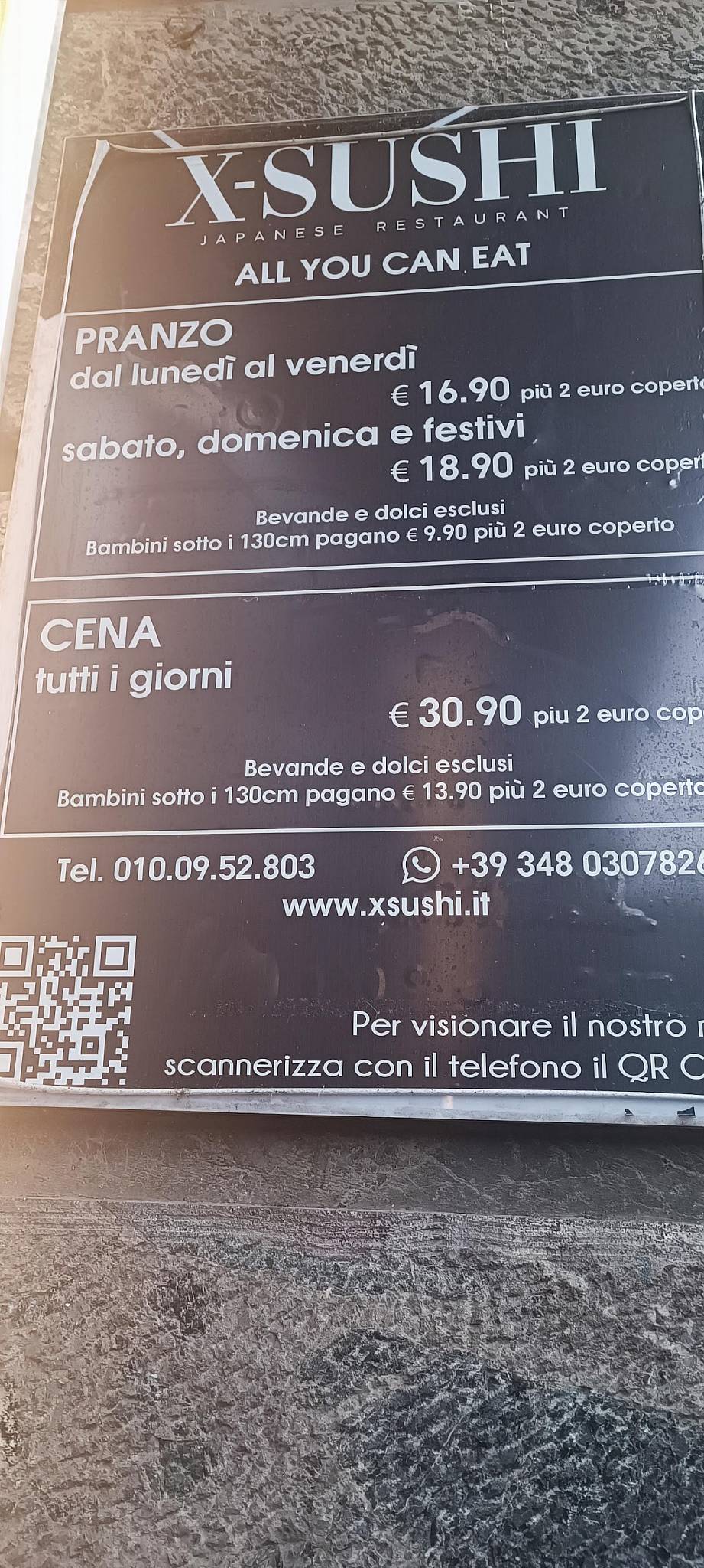 Menu di X Sushi 