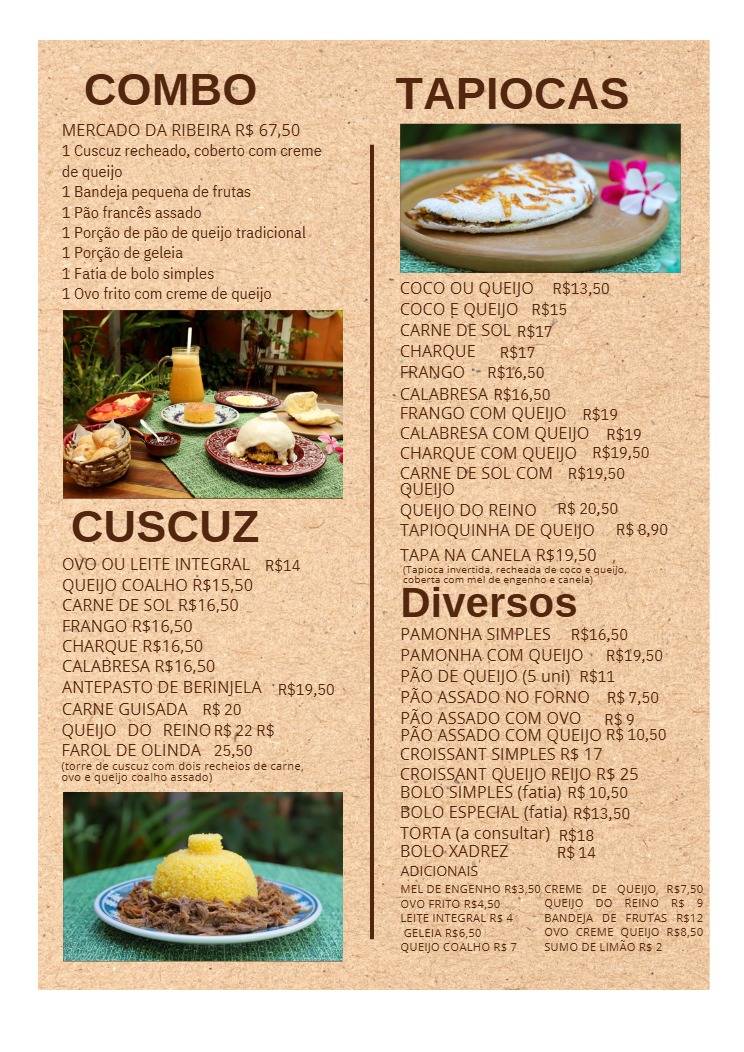 Xêro Café e Arte cardápio