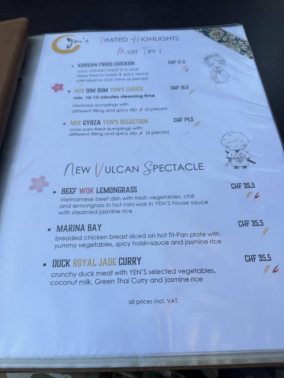 Menu di YEN'S Restaurant 