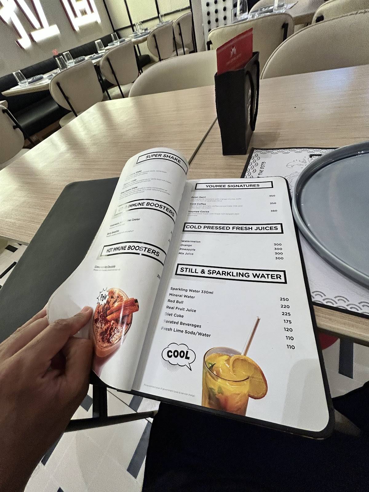 YouMee Phoenix Mall Of The Millennium menu