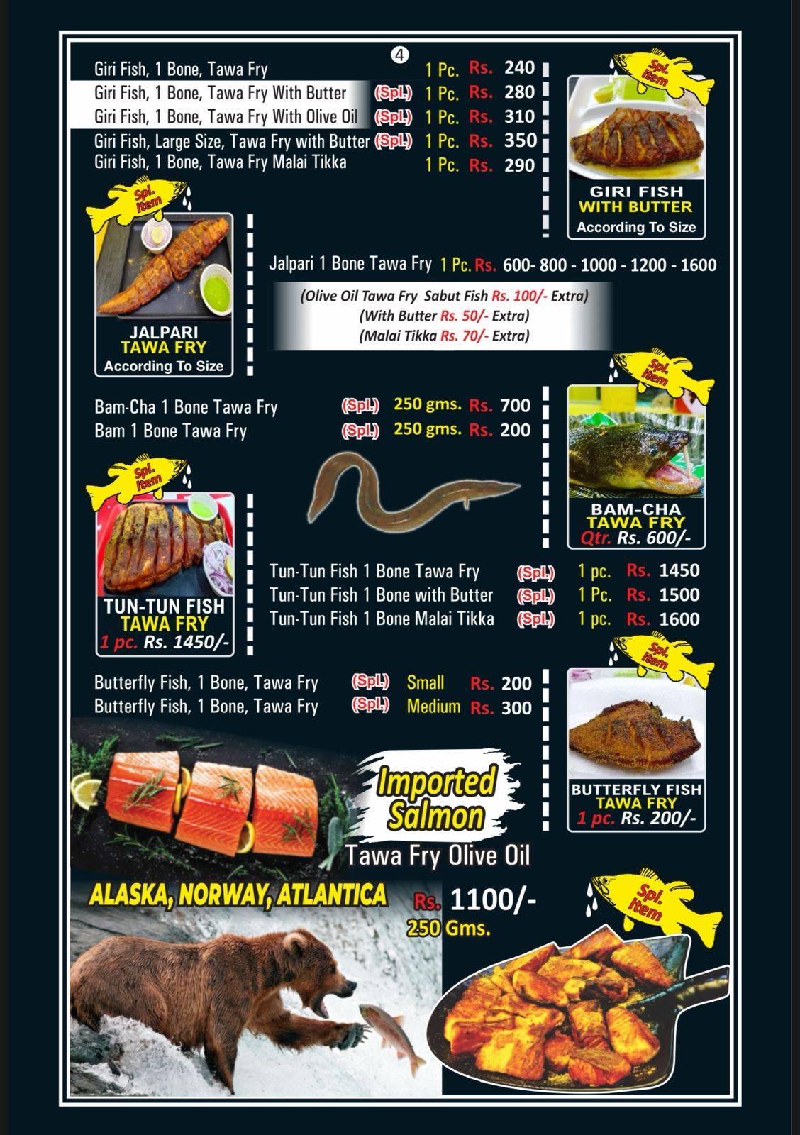 Yumm Fish Point menu