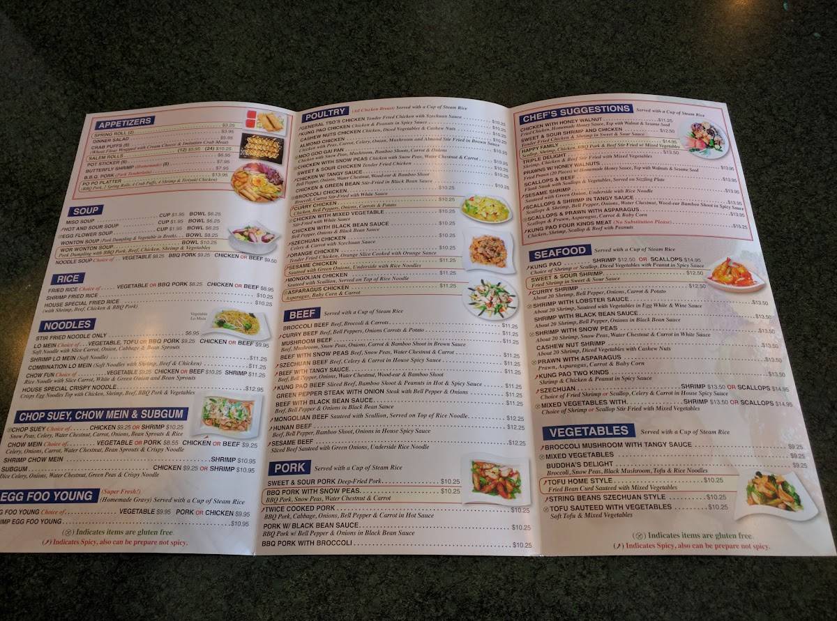 Menu at Yummy Bowl Restaurant., Newport