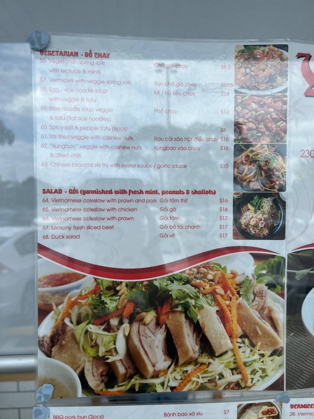 Menu at Yummy Pho Langwarrin restaurant, Langwarrin