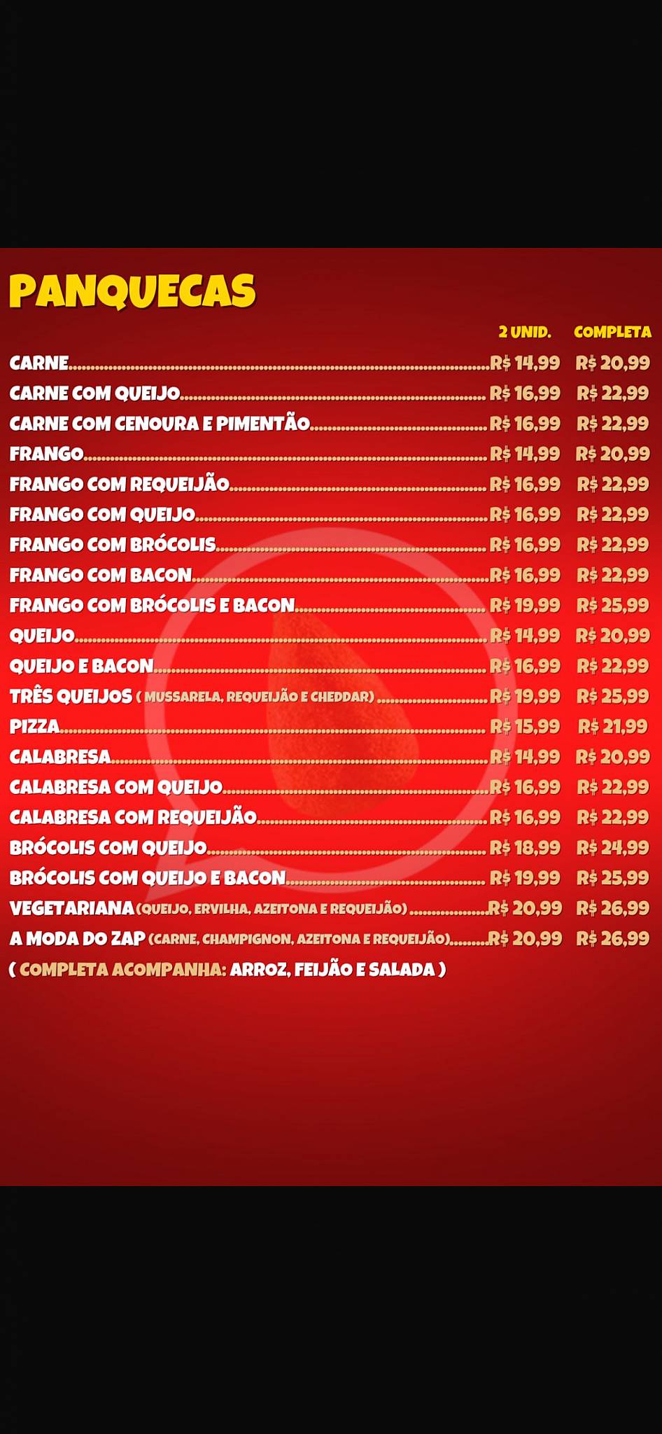 Zap Zap Restaurante (Botucatu) cardápio