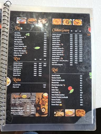 Zaika Foods menu